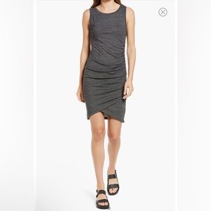 Rouched side sleeveless dress